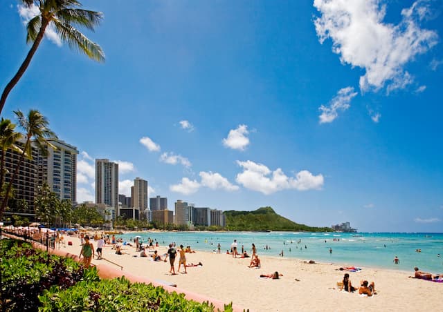 Shoreline of Waikiki Beach